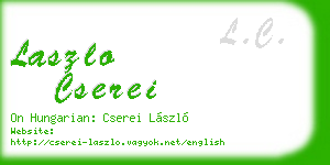 laszlo cserei business card